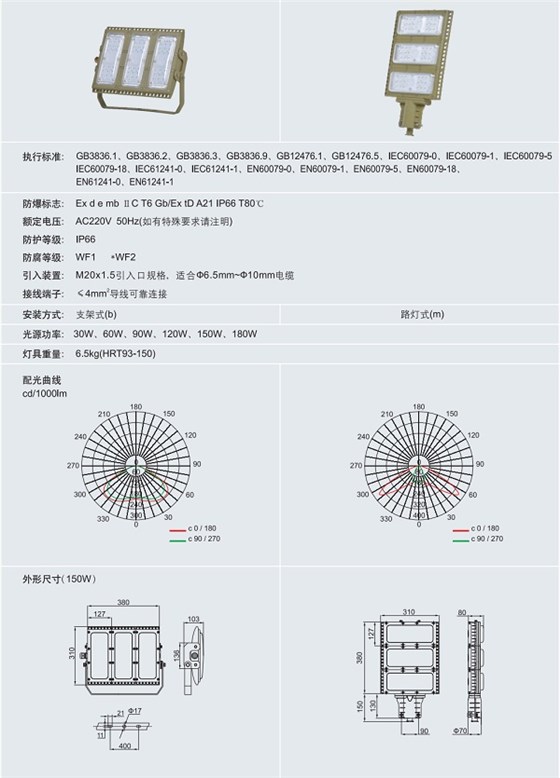 防爆高效节能LED泛光灯