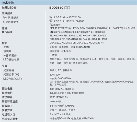 ATEX防爆LED灯、IECEX防爆LED灯、UL防爆LED灯、CU-TR防爆LED灯