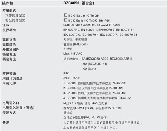 防爆操作柱、ATEX防爆操作柱、IECEX防爆操作柱