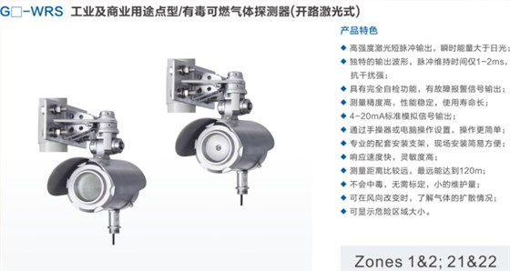 开路激光式有毒可燃气体探测器