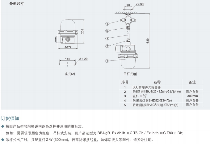 防爆声光报警器